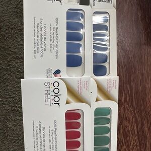 Color Street Nail Strips Collection - Navy, Crimson, and Sage Trio Pack